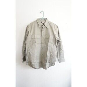 Vintage Big Mac Workwear Beige / Gray Button-Down Longsleeve Shirt Mens Large